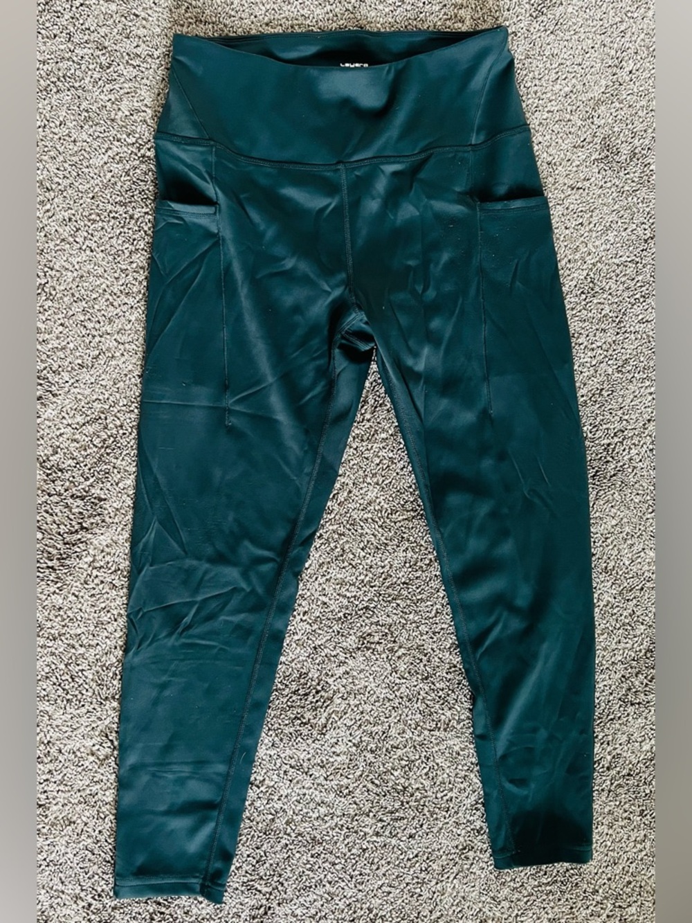 Layer 8 women’s Teal High-Waist Leggings with Pockets